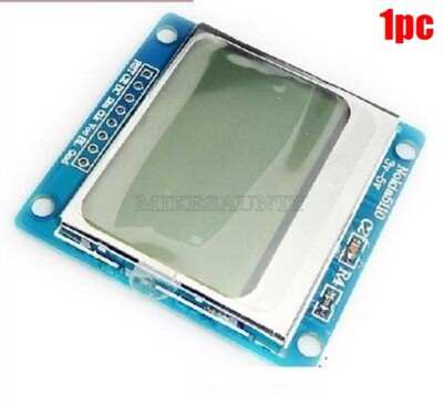 Lcd Module Blue Backlight Nokia 5110 For Arduino With Adapter Pcb New Ic pw