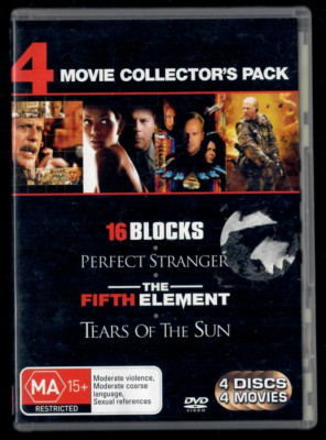 16 Blocks/Perfect Stranger/The Fifth Element/Tears Of The Sun (DVD) 4 Movies