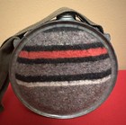 Vintage Multi Colored Striped Wool Insulated Boy Scout Canteen