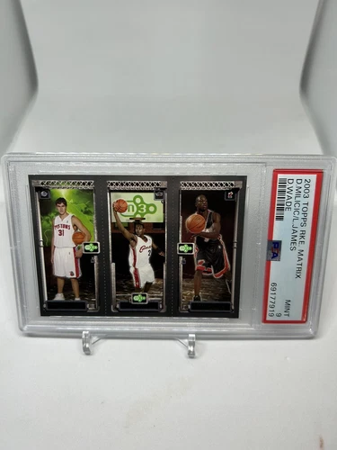 Lebron James ROOKIE PSA 9 Dwyane Wade 2003-04 Topps Matrix RC Cavs Milicic MINT