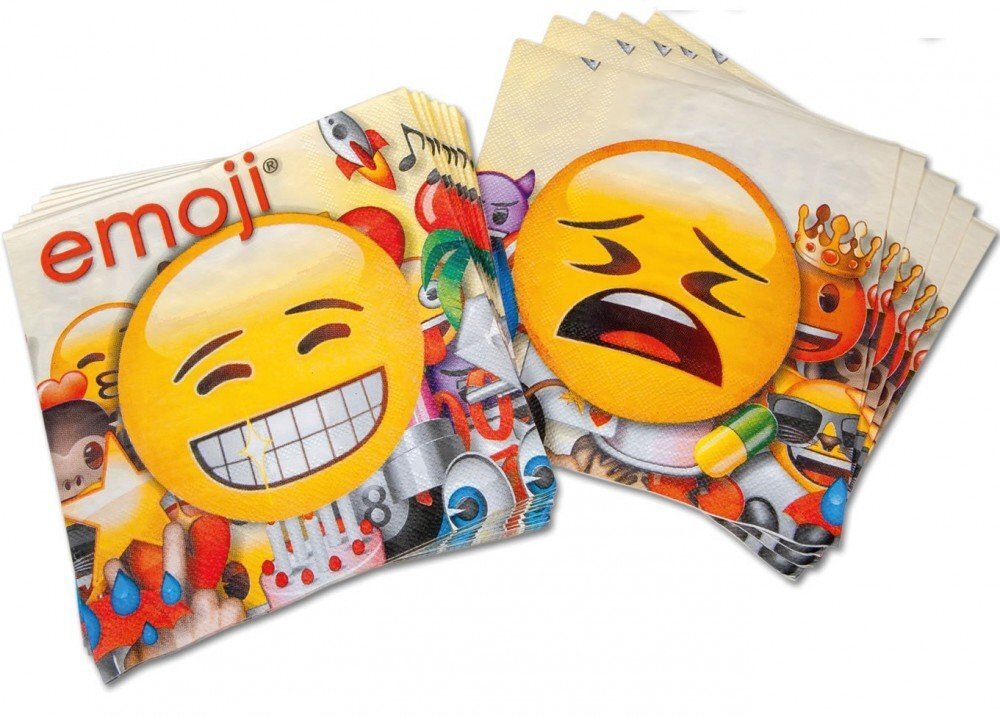 Happy People 15962 - Emoji Servietten, 33 X 33 Cm, 20 Stück