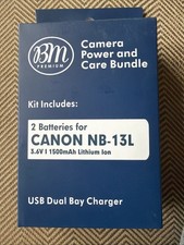 BM Premium 1 Battery charger for Canon NB-13L Camera Power and Care Bundle