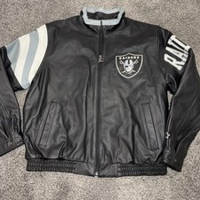Starter Oakland Raiders Leather Jacket Mens XL Logo Embroidery New Rare