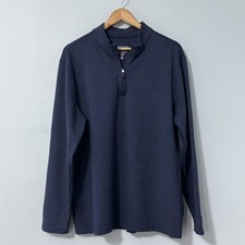 Mizzen Main Quarter Zip Mens XL Blue Performance Pullover Sweatshirt