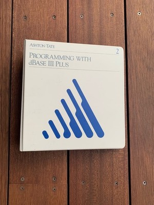 Programming with dBase III Plus Original Manual in Binder Ashton Tate Vintage
