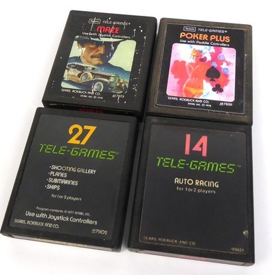Atari 2600 -- Sears - POKER PLUS, TARGET FUN, RACE, MAZE  - VCS