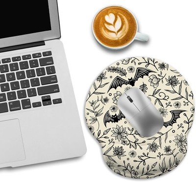 Goth Bat Ergonomic Mouse Pad with Wrist Rest, Gaming Mouse Pad with Wrist Sup...