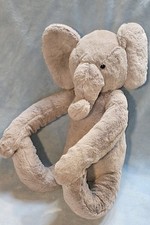 PBK Pottery Barn Kids Plush Gray Elephant Attach Feet Soft Stuffed Toy 20"