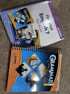 Abeka Grammar & Composition I Work-Text Teacher Key 7th Grade & Video Manual set