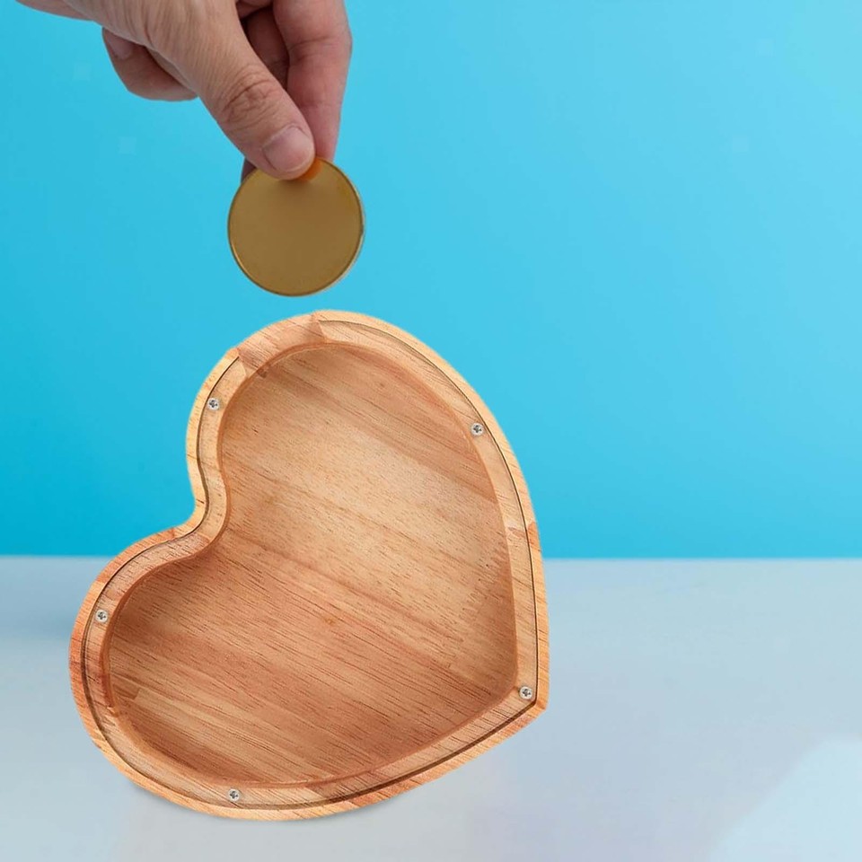 Tirelire En Bois De Pin Brut Carrée 9,5 Cm - Boîte à Épargne Minimaliste à Personnaliser, Idéale Cadeau Enfant Ou Adulte