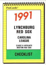 1991 ProCards Checklist #1217 Lynchburg Red Sox Baseball Card