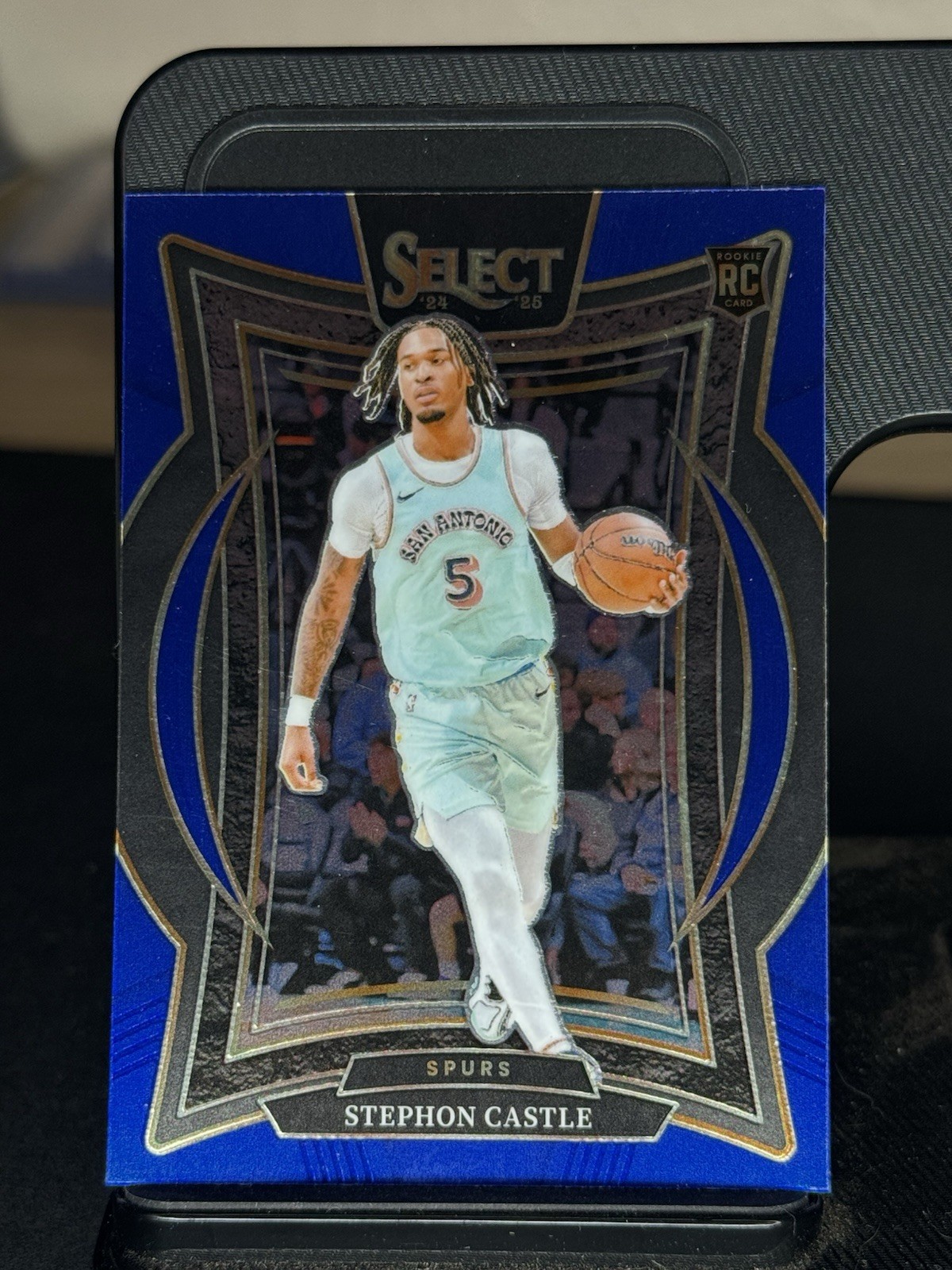 2024-25 Panini Select - Concourse Stephon Castle #72 Blue Silver Prizm (RC)