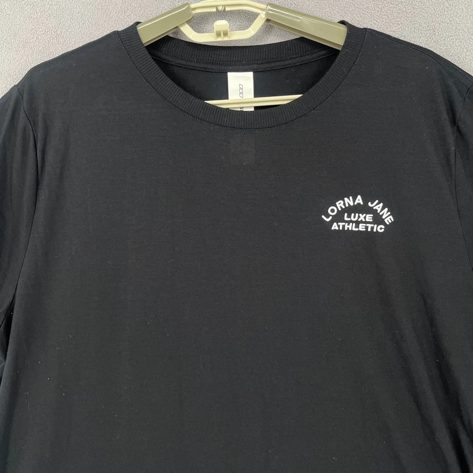 Camisa Lorna Jane Mujer 2XL XXL Negra Blanca Camiseta Manga Corta Gimnasio Crew V4 Foto 2 de 4