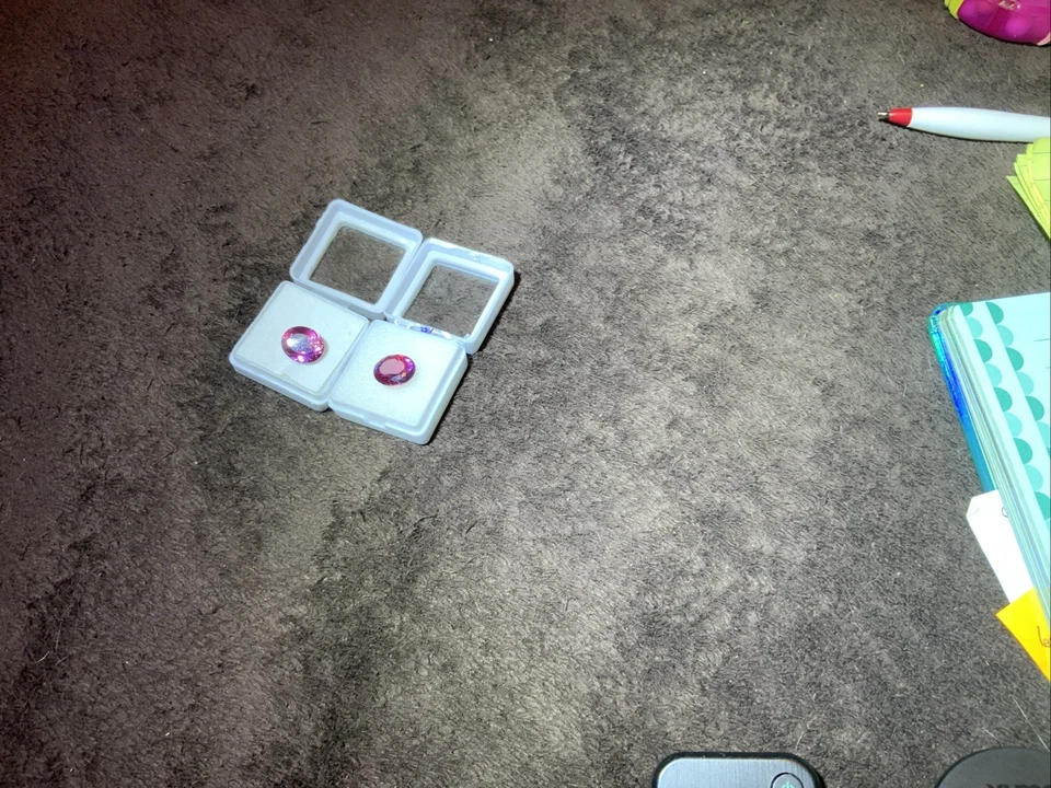 Розовые сапфиры 5,4 CTW 8 мм Rd Lab создали розовые/фиолетовые сапфиры - Изображение 4 из 4