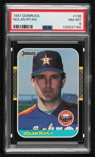 1987 Donruss Nolan Ryan #138 PSA 8 HOF
