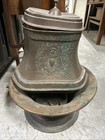 Antique French Copper Lavabo Basin Fountain Wall Mount with Fleur de Lys — photo 1