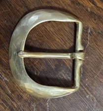 Vintage North & Judd Hammered Solid Brass Belt Buckle Anchor