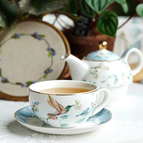 Porzellan Tea for One Teekanne und Tasse Set, Vintage Floral Porzellan Teekanne Se... - Bild 5 von 6