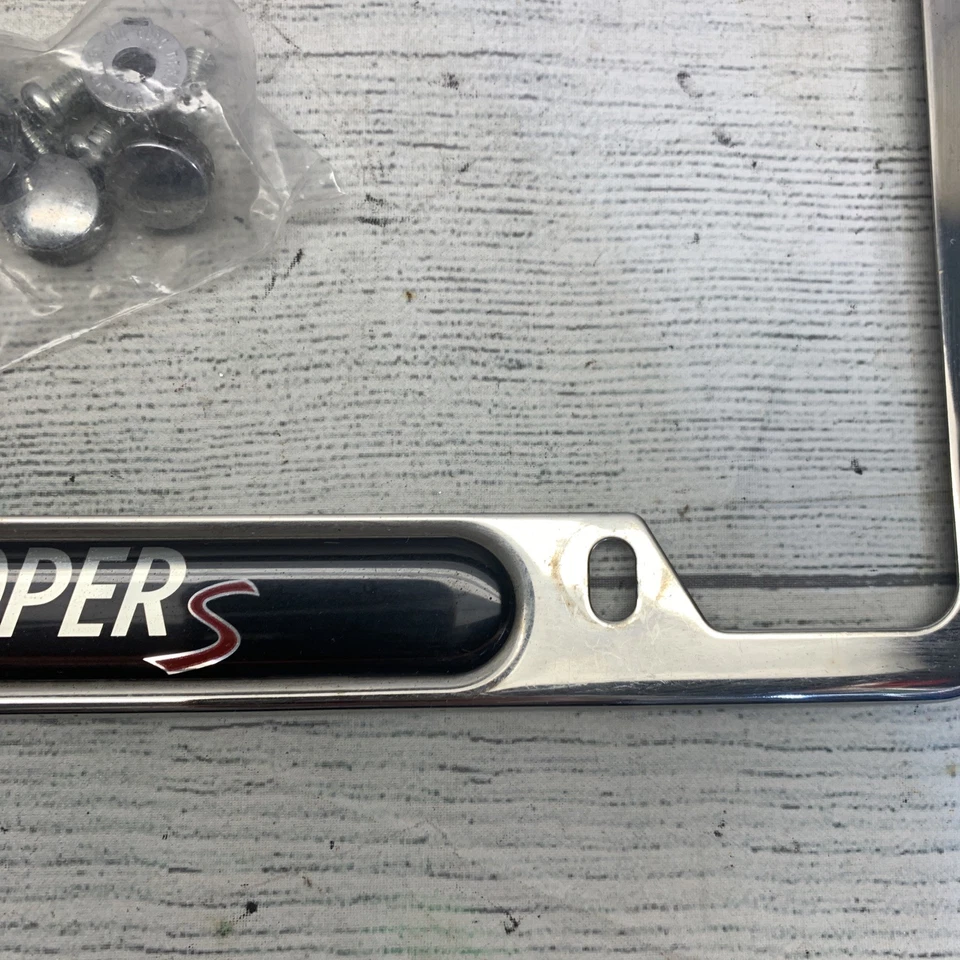 OEM GENUINE MINI COOPER S  License Plate Frame Chrome Stainless - Изображение 2 из 4