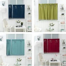 1 Panel Window Curtain  Voile Rod   Tier Panels for Bathroom, Kitchen, Small