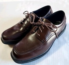 Nunn Bush Comfort Gel Oxford Brown Leather Round Toe Lace Up Shoes Size 9