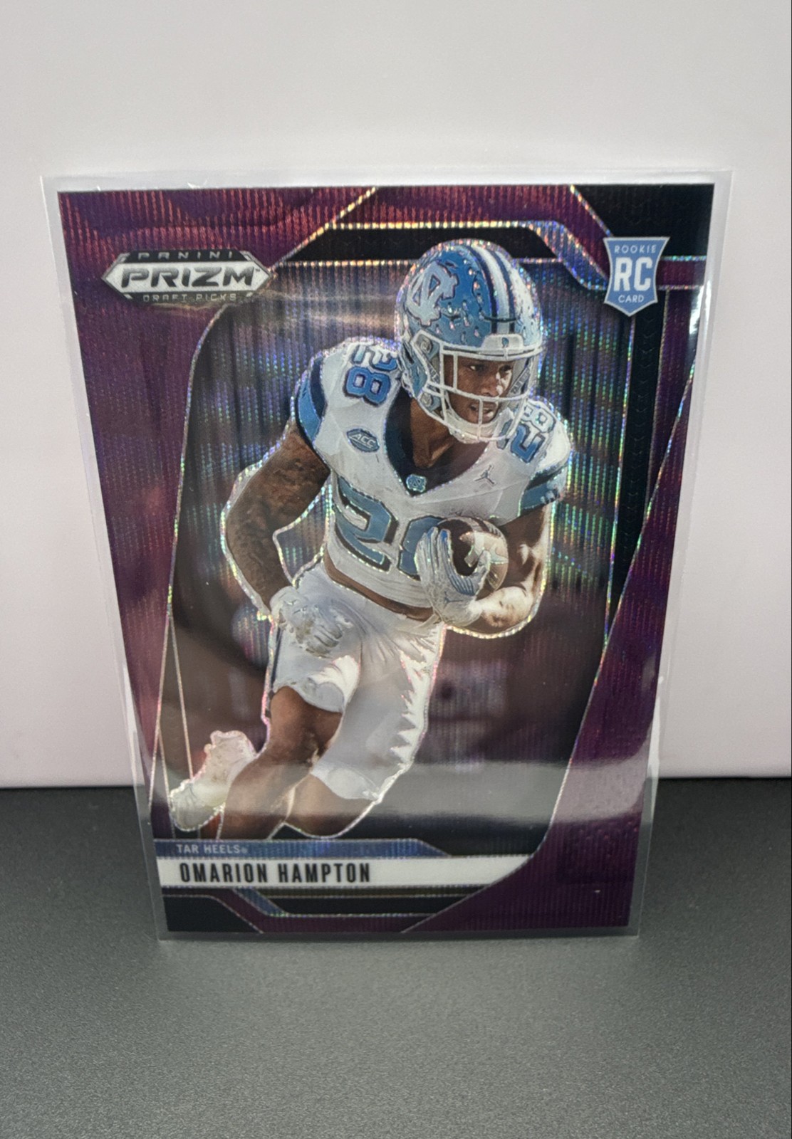 2025 Panini Prizm Draft Picks - Omarion Hampton #74 Purple Wave Prizm (RC)