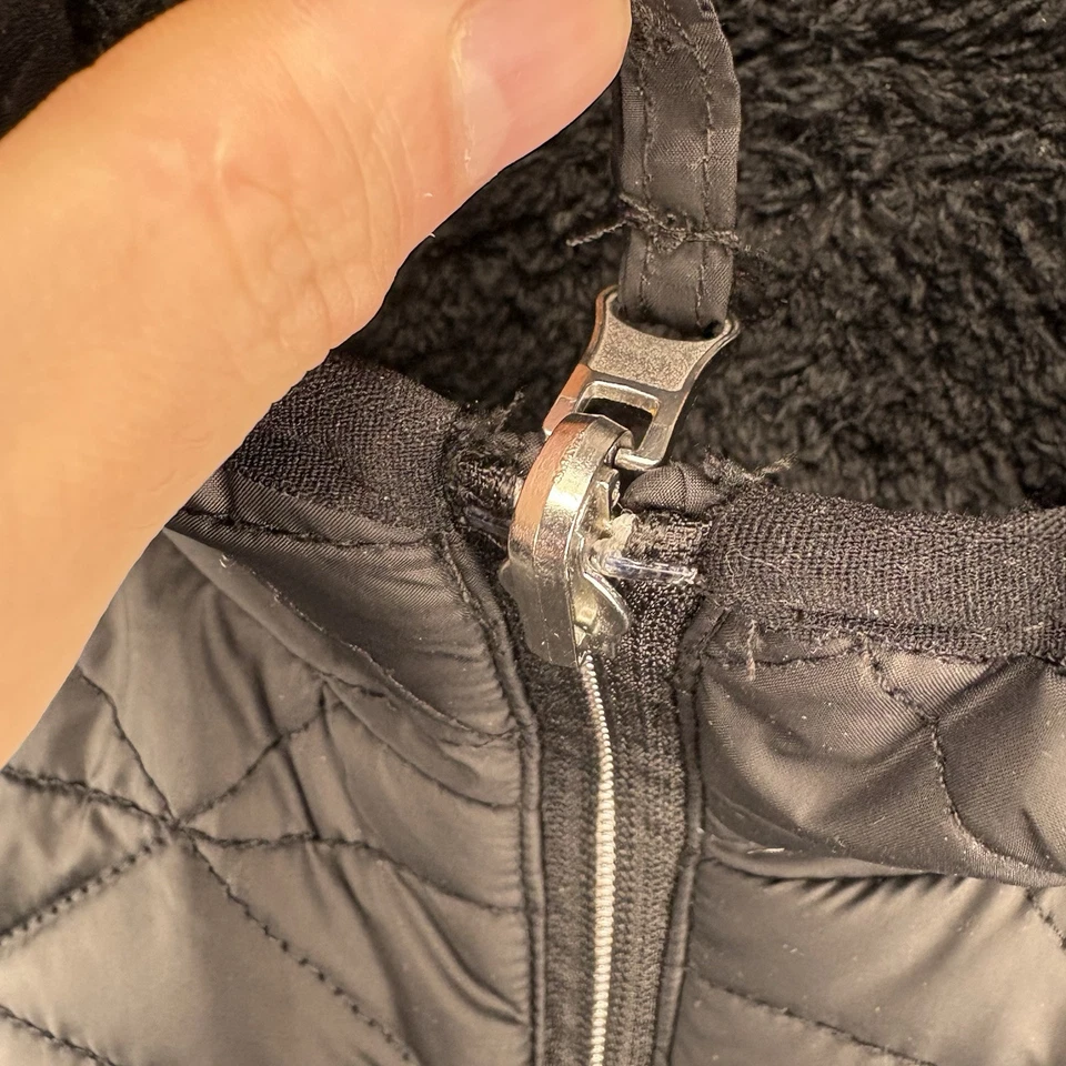 Chaleco Free Country Mujer L Reversible Forrado de Vellón Acolchado Cremallera Completa Foto 3 de 4