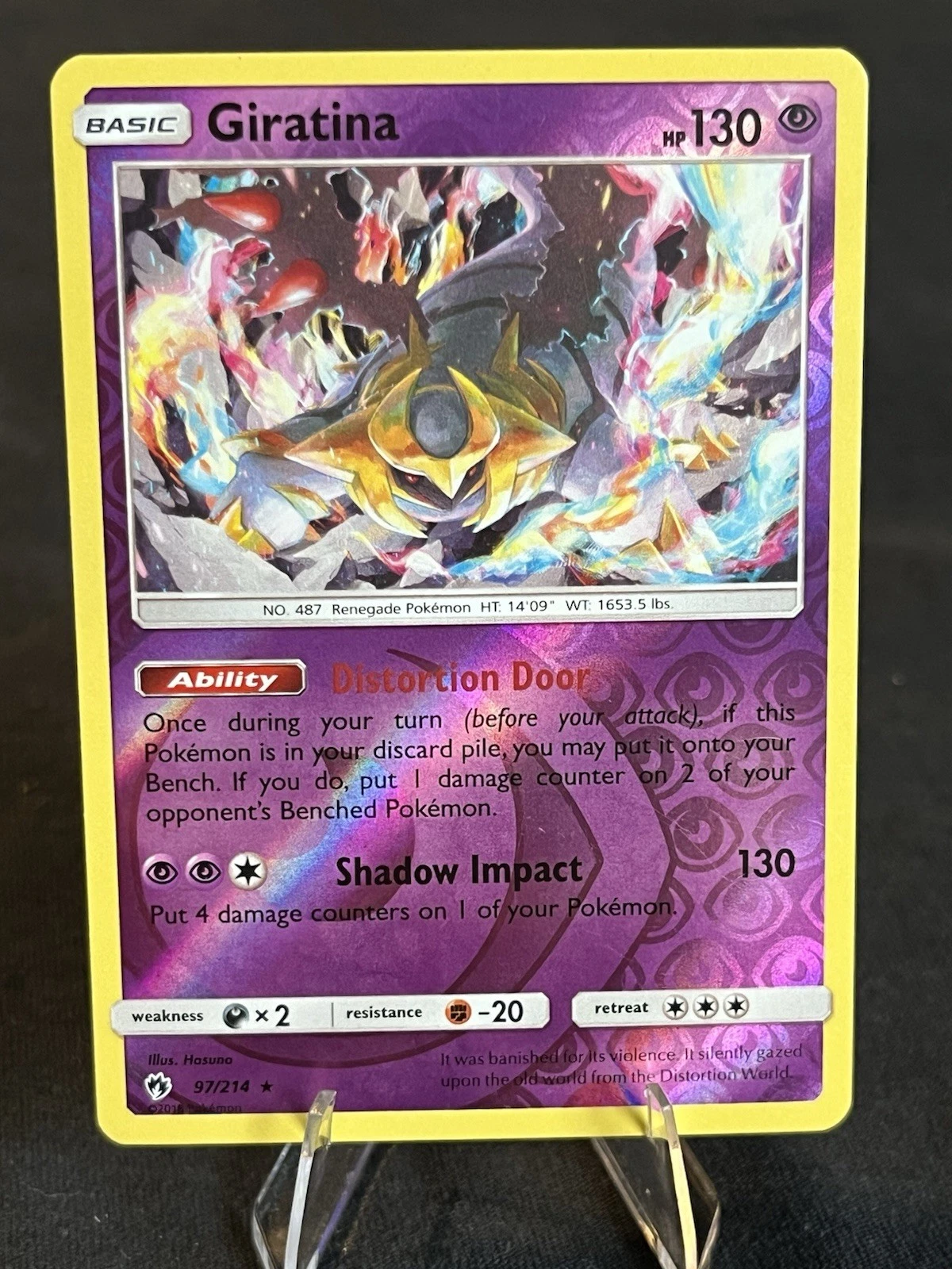 Giratina 97/214 Reverse Holo SM Lost Thunder LP Pokemon TCG