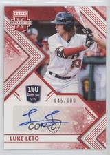 2018 Elite Extra Edition 15U National Team Signatures Red Luke Leto Auto a3i