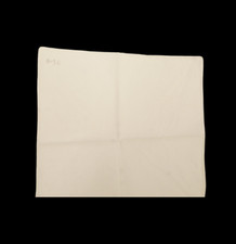 NWOT Italo Ferretti White Cotton Pocket Square Italy 12" - Has Mongram RJC
