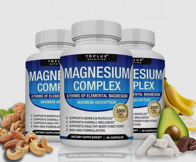 #ad #ad 3X Toplux Nutrition Magnesium Complex 1000mg Supports 8 Elemental Magnesium $14.55