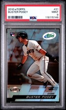2010 eTopps Refractor Buster Posey ROOKIE RC #21 PSA 9 MINT SAN FRANCISCO GIANTS