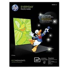 Hp Everyday Photo Paper Glossy 5 x7 60 Sheets/Pack CH097A