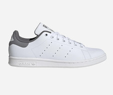 ADIDAS STAN SMITH sneakers bianche tallone grigio ORIGINALI VERA PELLE