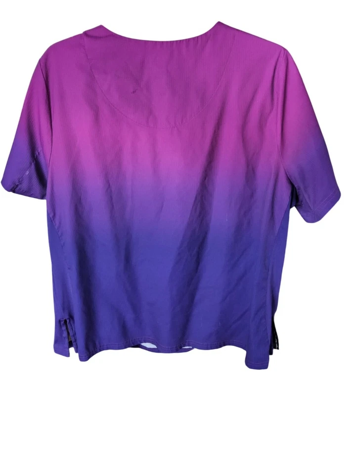 Womens Koi Multicolor Pullover 100% Polyester Nursing Scrubs - Image 2 of 3