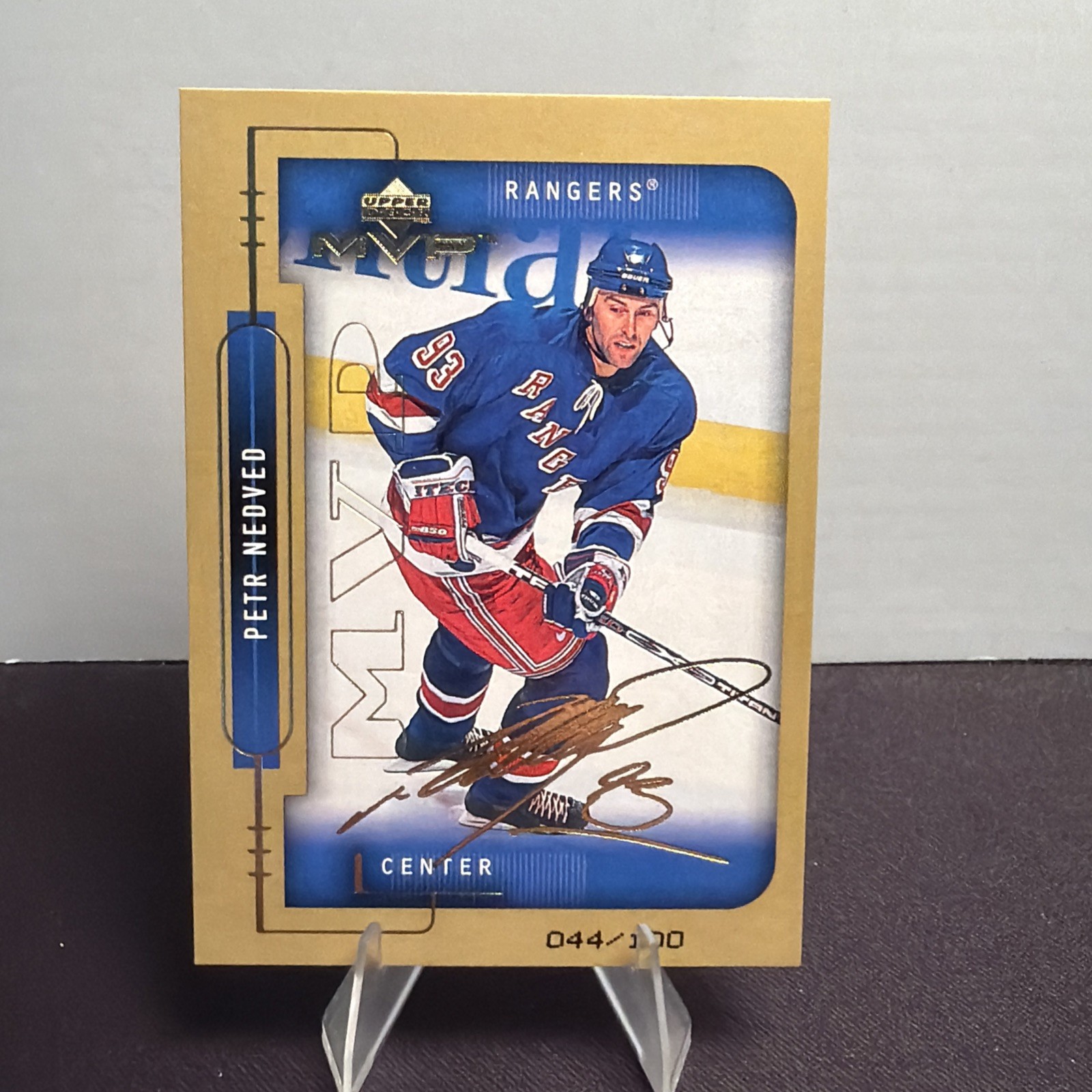 1999-00 Upper Deck MVP - Petr Nedved #134 Gold Script /100
