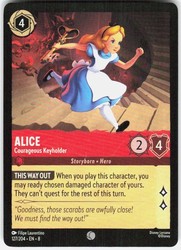 Alice - Courageous Keyholder 127/204 Reign of Jafar Disney Lorcana