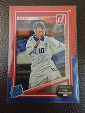 2025-26 Road to FIFA World Cup Mihajlo Cvetkovic Rated Rookie Red & Blue Maze