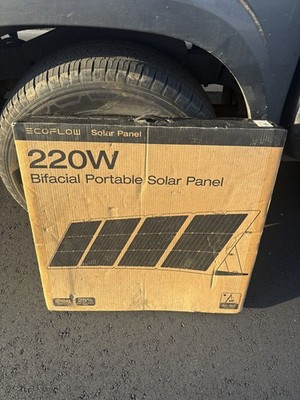 EcoFlow NextGen 220W Bifacial Foldable and Portable Solar Panel NEW BOX DMG