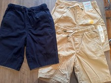 3 Pcs Boys Cat Jack Bienzoe Short Lot Size 8 Kahki Navy PullOn Elastic