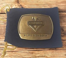 Vintage 1996 Handyman Club of America Life Member Belt Buckle