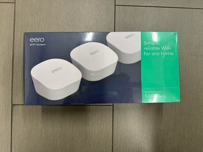 eero 6 mesh Dual Band wifi system Covers up to 4,500 sq. ft. (3-pack).