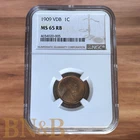 1909 VDB NGC MS65RB Red and Brown Lincoln Wheat Cent