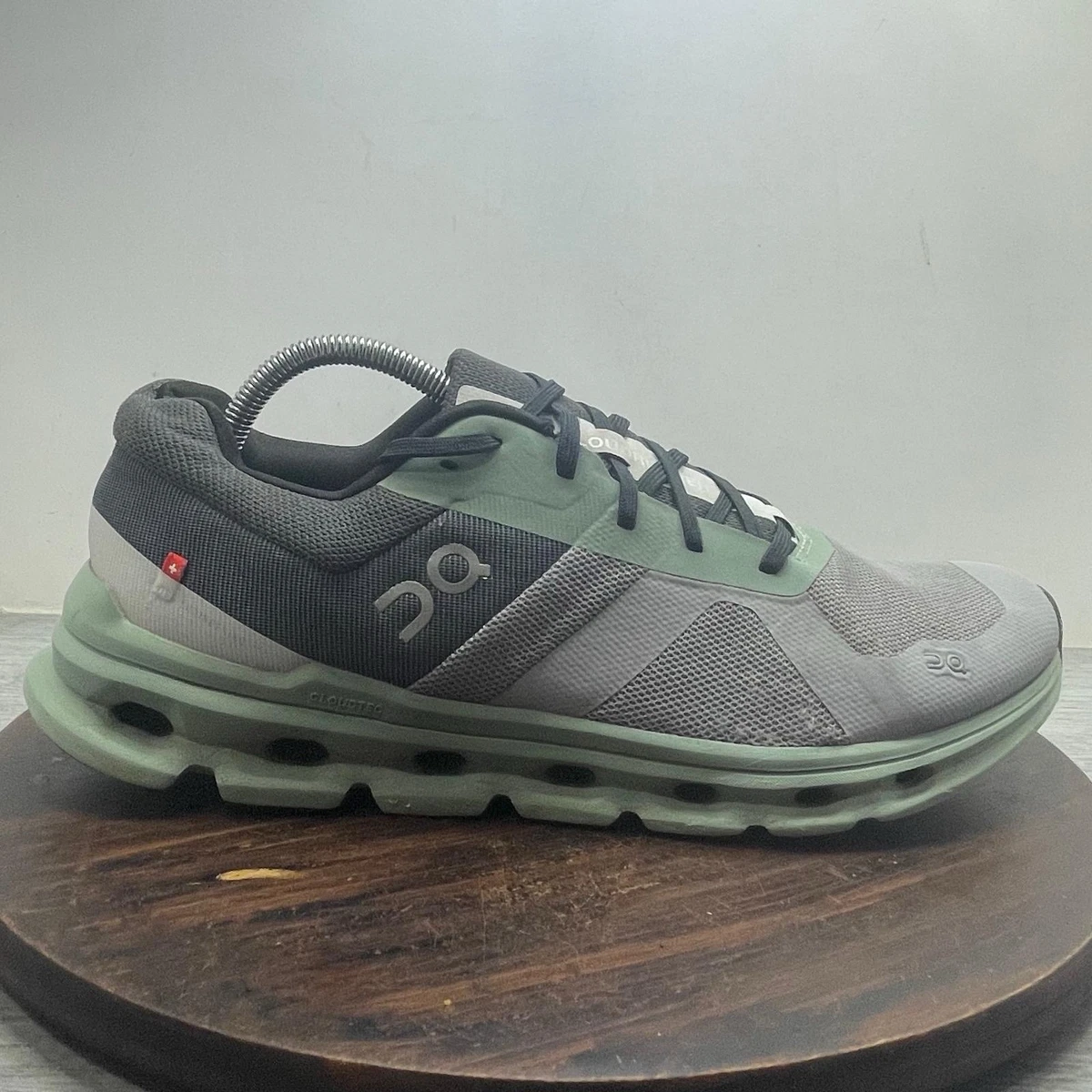 On Cloudrunner Men\'s 10 Running Shoes Alloy/Moss 46.99021 ON Cloudrunner Alloy Moss for sale | eBay main image 3