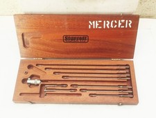 Vtg Starrett no.124 inside micrometer set in wood case 2"-12" machinist USA