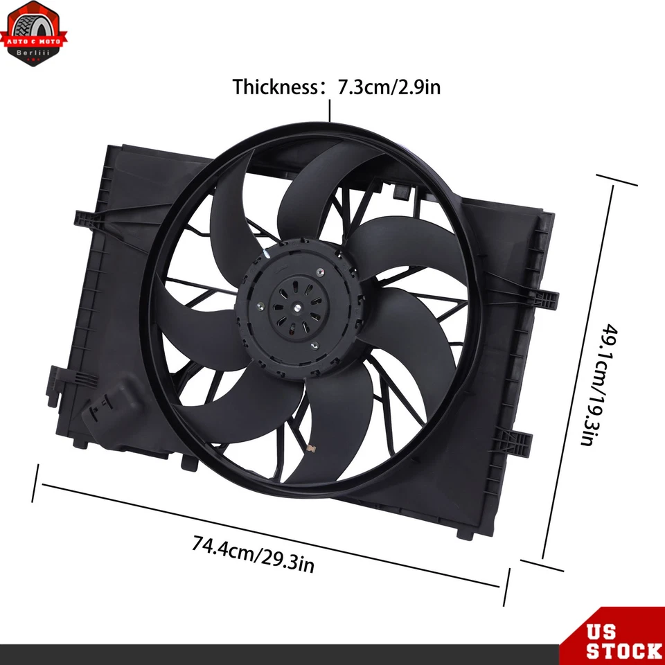 Conjunto de ventilador de refrigeración del radiador 2035001693 para Mercedes-Benz W203 Clase C CLK Foto 2 de 4