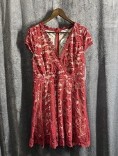 Roommates Woman’s Plus Size 1x Lovely Lace Dress Red