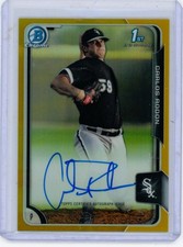 2015 Bowman Chrome Carlos Rodon Gold Refractor Rookie Card RC Auto /50 MLB. rookie card picture