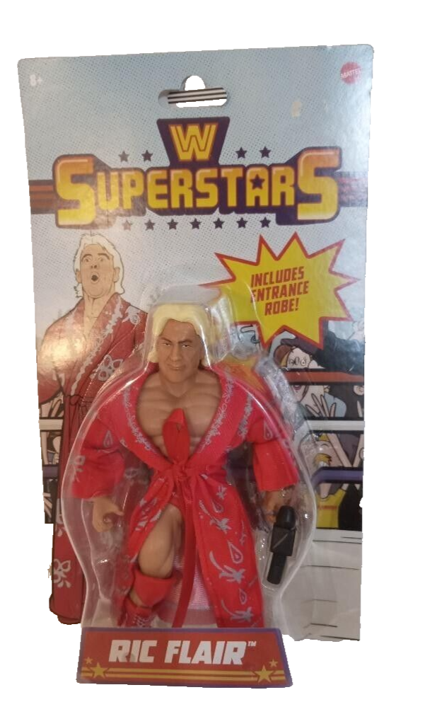 Mattel WWE Ric Flair Action Figure with Entrance Robe for Ages 8 and Up