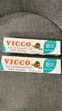 Vicco Vajradanti Herbal Toothpaste Sugar Free Ayurvedic Teeth 200g, 7oz 2 pack